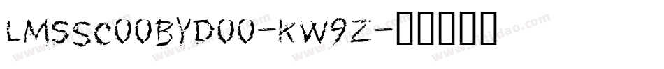 LmsScoobyDoo-KW9Z字体转换