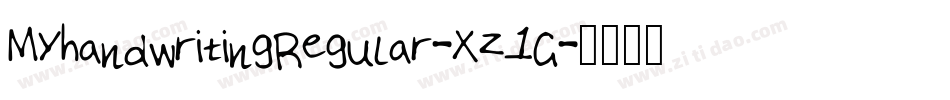 MyhandwritingRegular-Xz1G字体转换