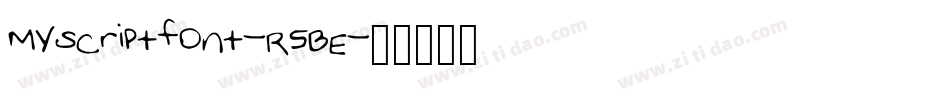 Myscriptfont-R5BE字体转换