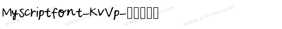 Myscriptfont-KvVp字体转换