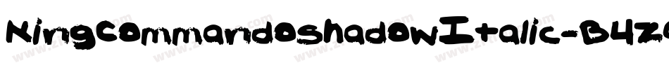 KingCommandoShadowItalic-B4ZG字体转换
