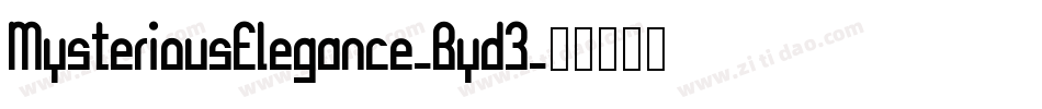 MysteriousElegance-Byd3字体转换