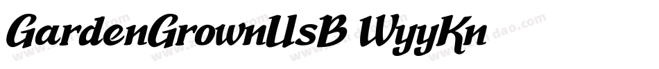 GardenGrownUsB-WyyKn字体转换
