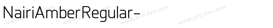 NairiAmberRegular字体转换