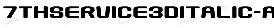 7ThService3DItalic-a3Yg字体转换