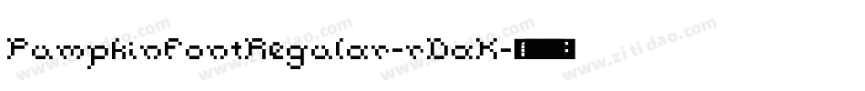 PumpkinFontRegular-rDaK字体转换