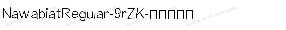 NawabiatRegular-9rZK字体转换