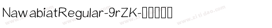 NawabiatRegular-9rZK字体转换