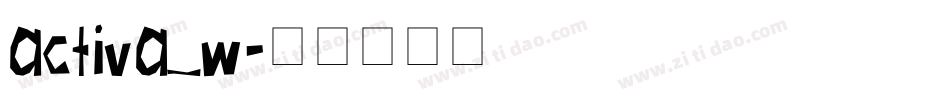 activa_w字体转换