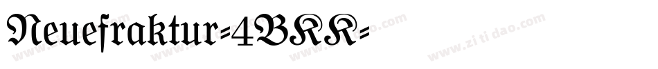 Neuefraktur-4BKK字体转换