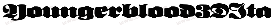 Youngerblood3DItalic-ZA8z字体转换 Youngerblood3DItalic-ZA8z字体转换