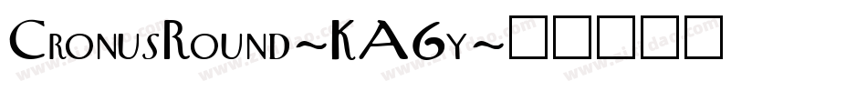 CronusRound-KA6y字体转换