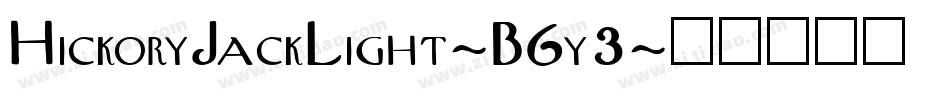 HickoryJackLight-B6y3字体转换