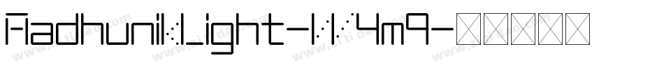 AadhunikLight-W4m9字体转换