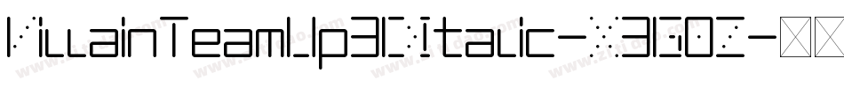 VillainTeamUp3DItalic-X3G0Z字体转换