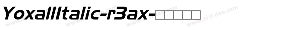 YoxallItalic-r3ax字体转换