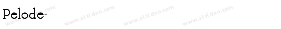 Pelode字体转换