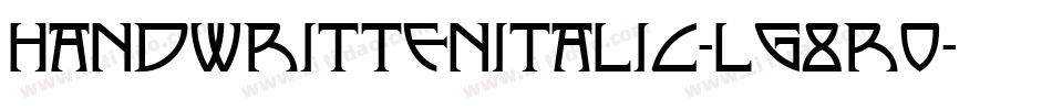 HandwrittenItalic-lg8R0字体转换