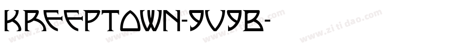 Kreeptown-9V9B字体转换