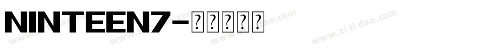 NINTEEN7字体转换