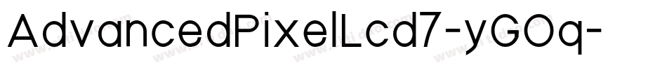 AdvancedPixelLcd7-yGOq字体转换