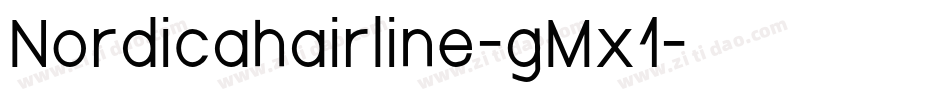 Nordicahairline-gMx1字体转换