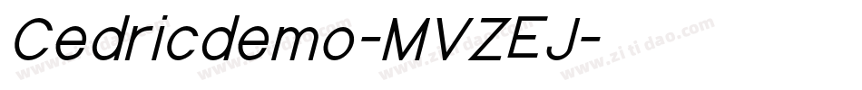 Cedricdemo-MVZEJ字体转换