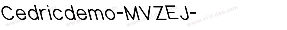Cedricdemo-MVZEJ字体转换