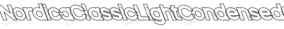NordicaClassicLightCondensedOppositeObliqueOutline-RGXv字体转换
