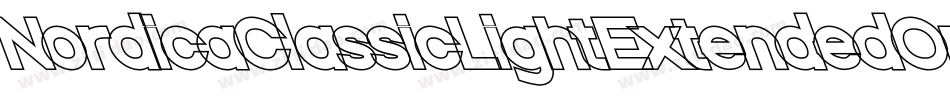 NordicaClassicLightExtendedOppositeOblique-M93B字体转换