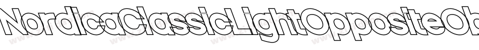 NordicaClassicLightOppositeObliqueOutline-7mEw字体转换
