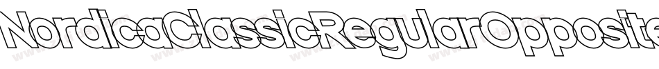 NordicaClassicRegularOppositeObliqueOutline-32XG字体转换