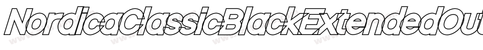NordicaClassicBlackExtendedOutline-Ge5m字体转换