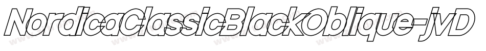NordicaClassicBlackOblique-jvDl字体转换