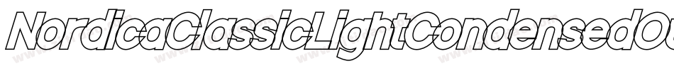 NordicaClassicLightCondensedOutline-BeXG字体转换