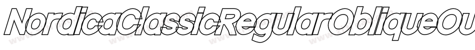 NordicaClassicRegularObliqueOutline-O9J8字体转换