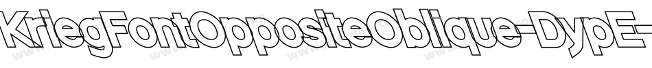 KriegFontOppositeOblique-DypE字体转换