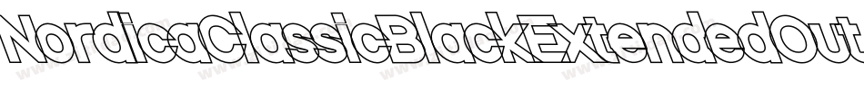 NordicaClassicBlackExtendedOutline-Ge5m字体转换