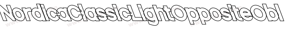 NordicaClassicLightOppositeObliqueOutline-7mEw字体转换