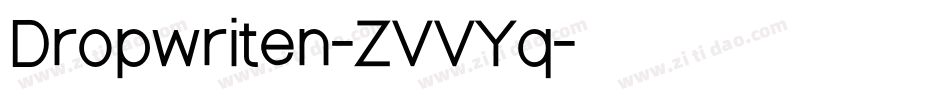 Dropwriten-ZVVYq字体转换