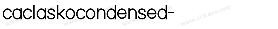 caclaskocondensed字体转换