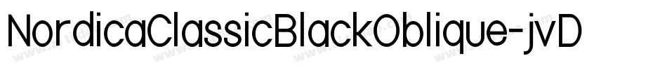 NordicaClassicBlackOblique-jvDl字体转换