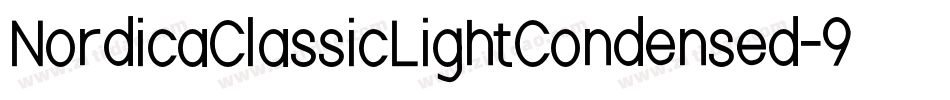 NordicaClassicLightCondensed-9PGZ字体转换