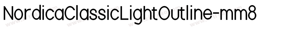 NordicaClassicLightOutline-mm8j字体转换