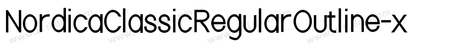 NordicaClassicRegularOutline-xq90字体转换