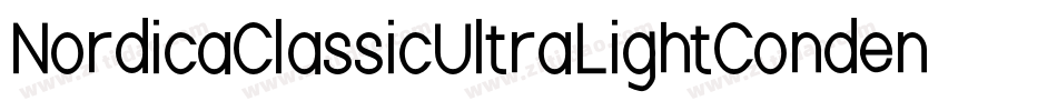 NordicaClassicUltraLightCondensedOblique-AWx2字体转换