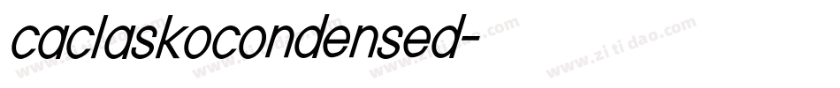 caclaskocondensed字体转换