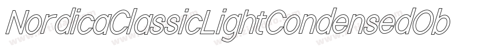 NordicaClassicLightCondensedOblique-l7BZ字体转换