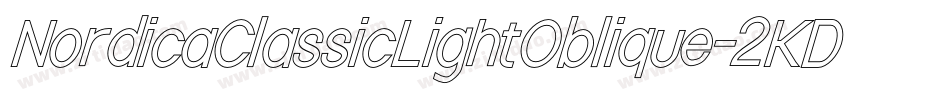 NordicaClassicLightOblique-2KD3字体转换