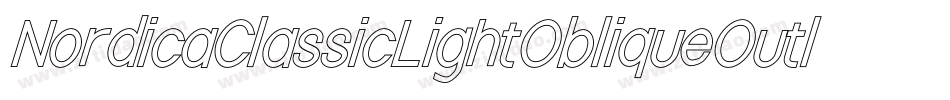 NordicaClassicLightObliqueOutline-vqXy字体转换